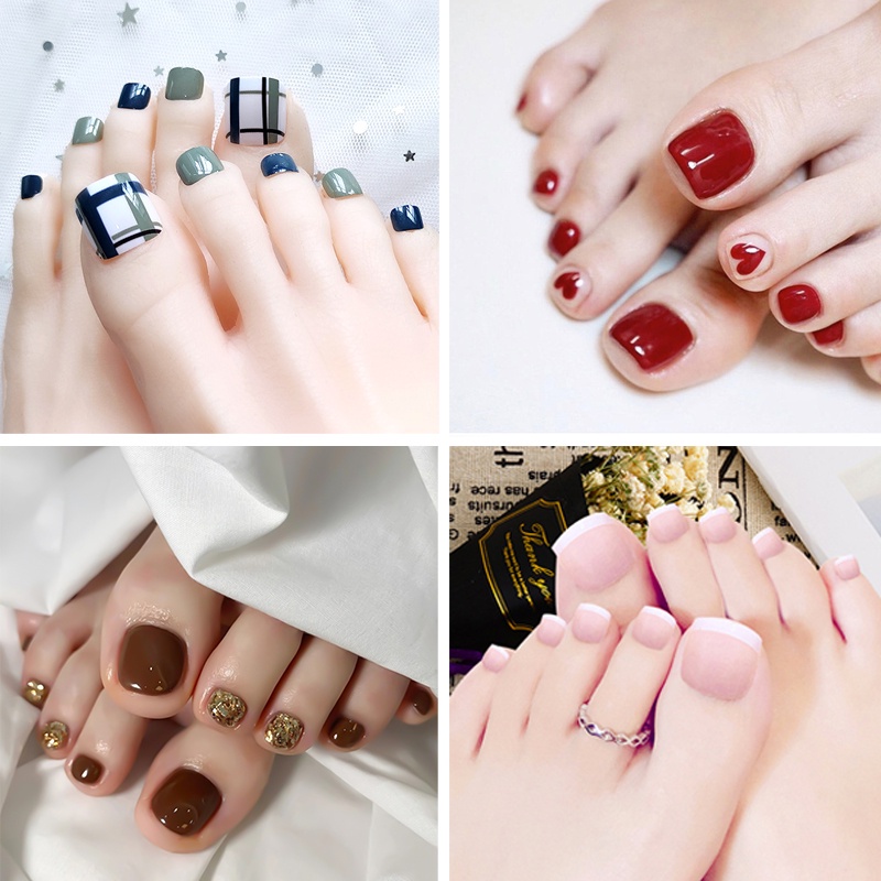 Pseudo ชุดอุปกรณ์ตกแต่งเล็บ พร้อมกาว ถอดออกได้ 24 ชิ้นต่อกล่อง - รูปที่ 2