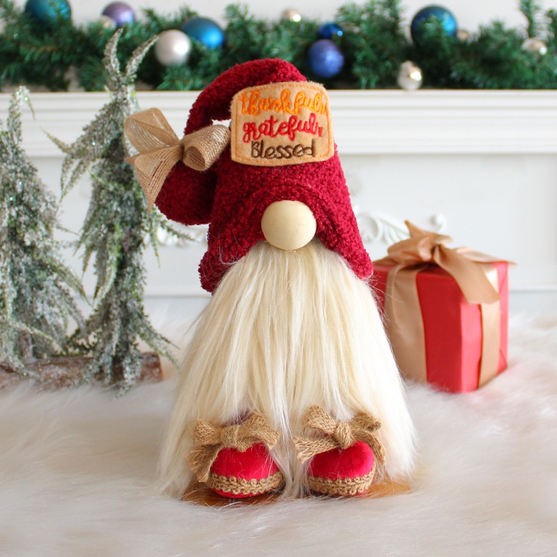 ตุ๊กตาโนม Rudolph ไร้หน้า สําหรับตกแต่งบ้าน เทศกาลคริสต์มาส