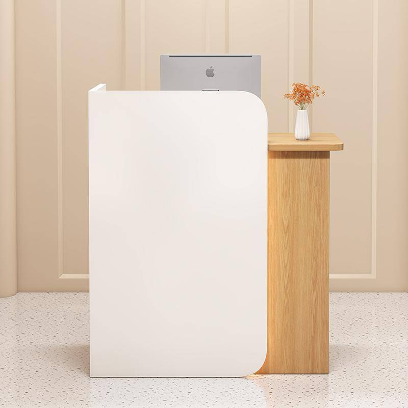 แคชเชียร์ร้านโต๊ะด้านหน้าขนาดเล็กร้านสะดวกซื้อที่เรียบง่ายทันสมัยเครือข่ายเชิงพาณิชย์โต๊ะบาร์สีแดงร้านขายเสื้อผ้าเคาน์เตอร์แคชเชีย