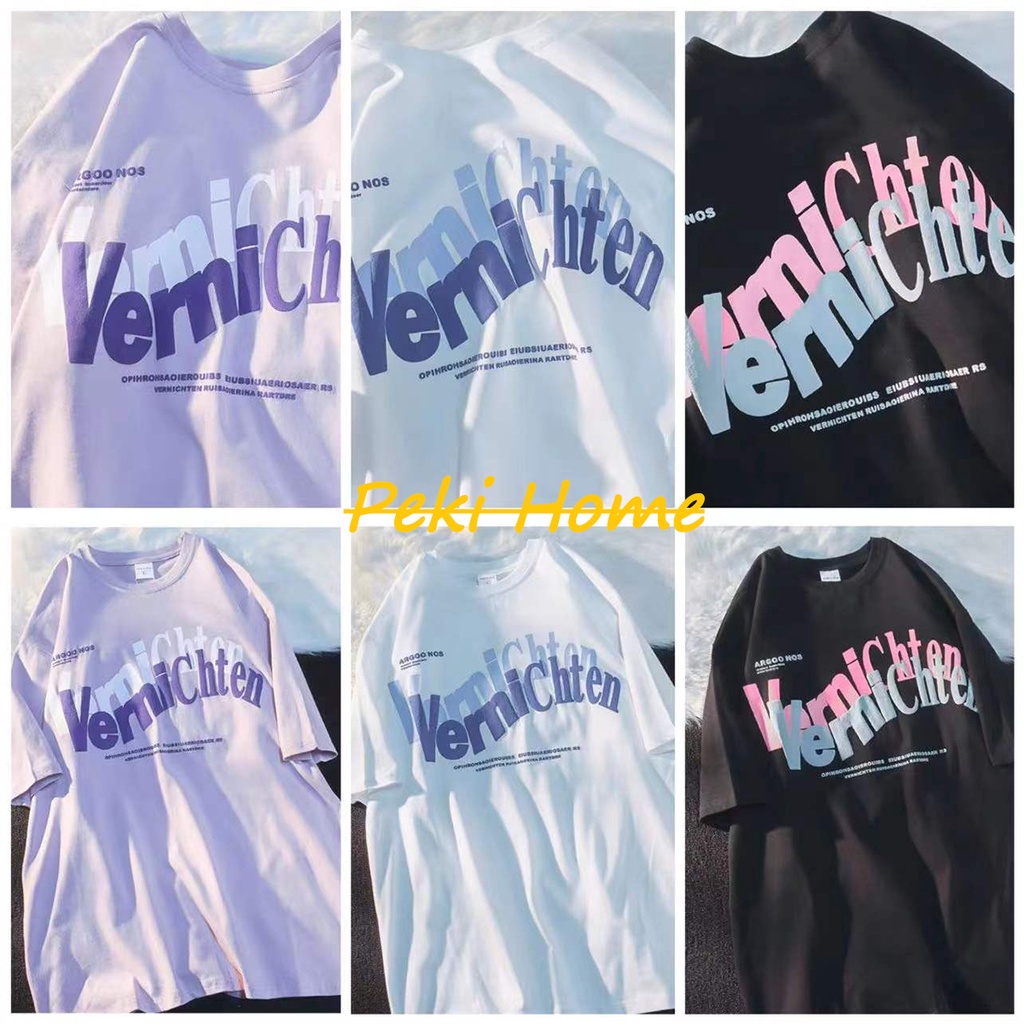 เสื้อยืด แขนสั้นลําลอง คอกลมทรงหลวม