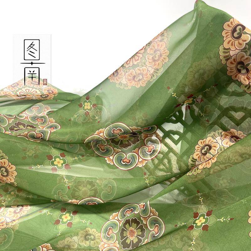 เสื้อผ้าเด็ก ลายดอกไม้ Gufeng Ru skin Hezi 150 * 50 ซม. DIY 1 ชิ้น