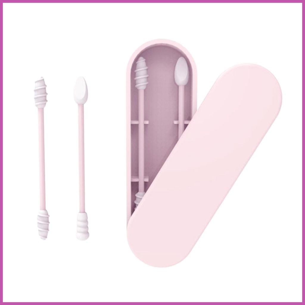 ทําความสะอาดหู Stick Reusable Q-tips สําหรับหู BPA ปลอดภัย Extra Soft แต่งหน้า Removal เด็กความปลอดภ