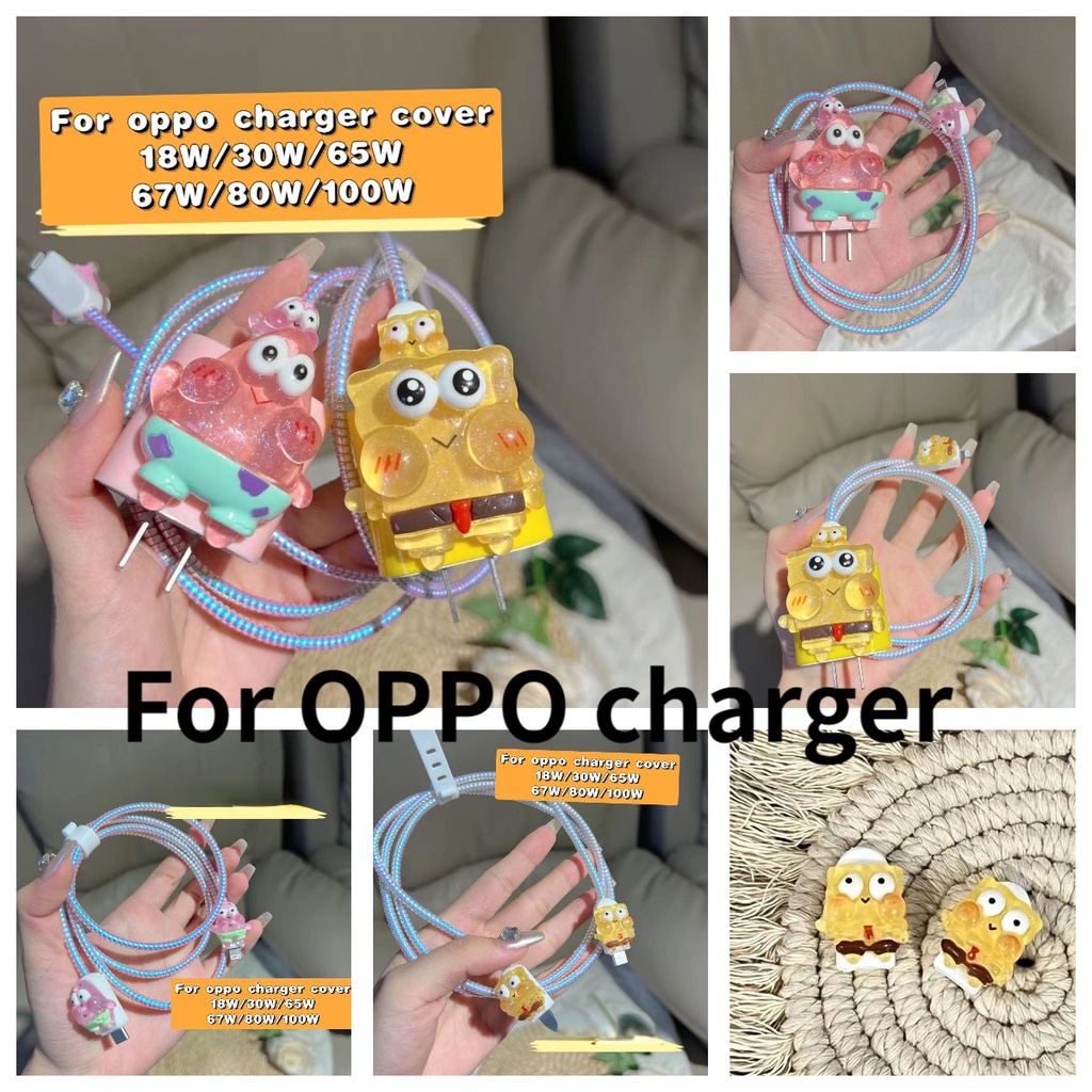 OPPOหัวชาร์จ ชุดถนอมสายชาร์จ เคสป้องกันสายชาร์จ แบบนิ่ม สําหรับ OPPO 30W 65W 67W/80W/100W Android Type-C Reno 7z Reno 7z 5g 9 pro 5 ชิ้น สําหรับ Oppo Reno9Pro 100w 80w 65Wfindx5 6 OnePlus 11