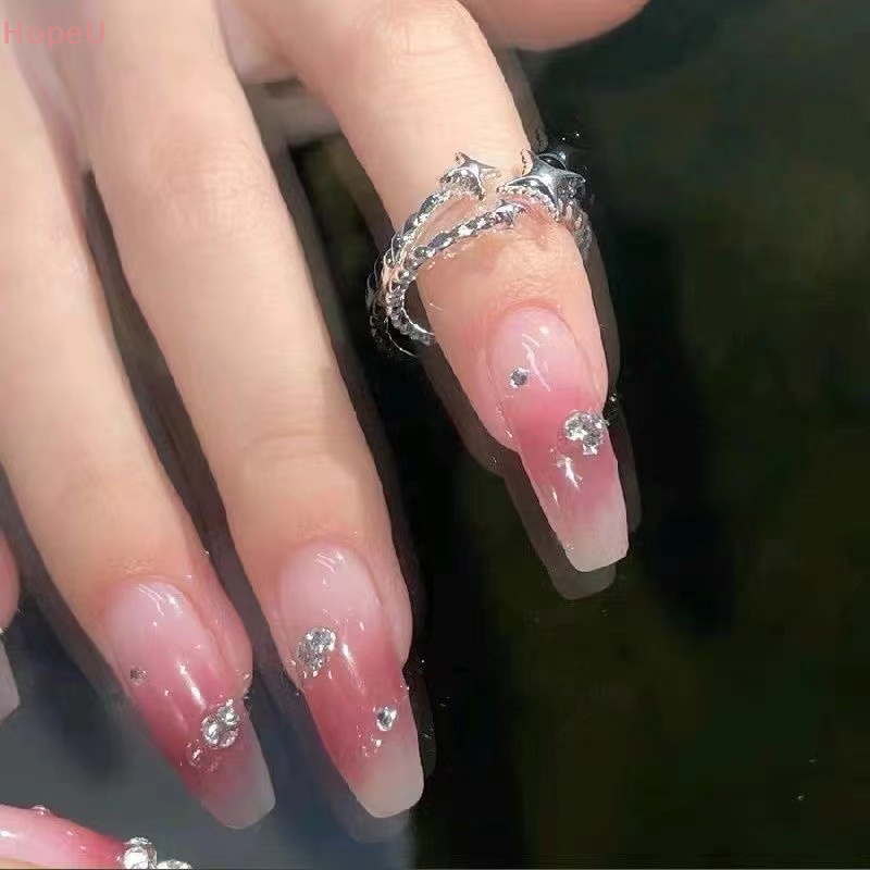 [HopeU] แหวนนิ้วมือ รูปดาว สีเงิน ปรับได้ สไตล์เกาหลี เรียบง่าย เครื่องประดับแฟชั่น สําหรับผู้หญิง ปาร์ตี้ ของขวัญ