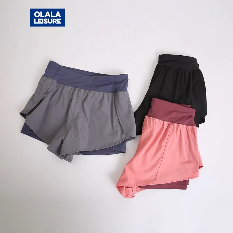 OLALA LEISURE กางเกงกีฬาขาสั้น ระบายอากาศ แบบแห้งเร็ว ป้องกันแสงสะท้อน แฟชั่นฤดูร้อน สําหรับผู้หญิง ราคา ถูกที่สุด ดีลบีเคเค