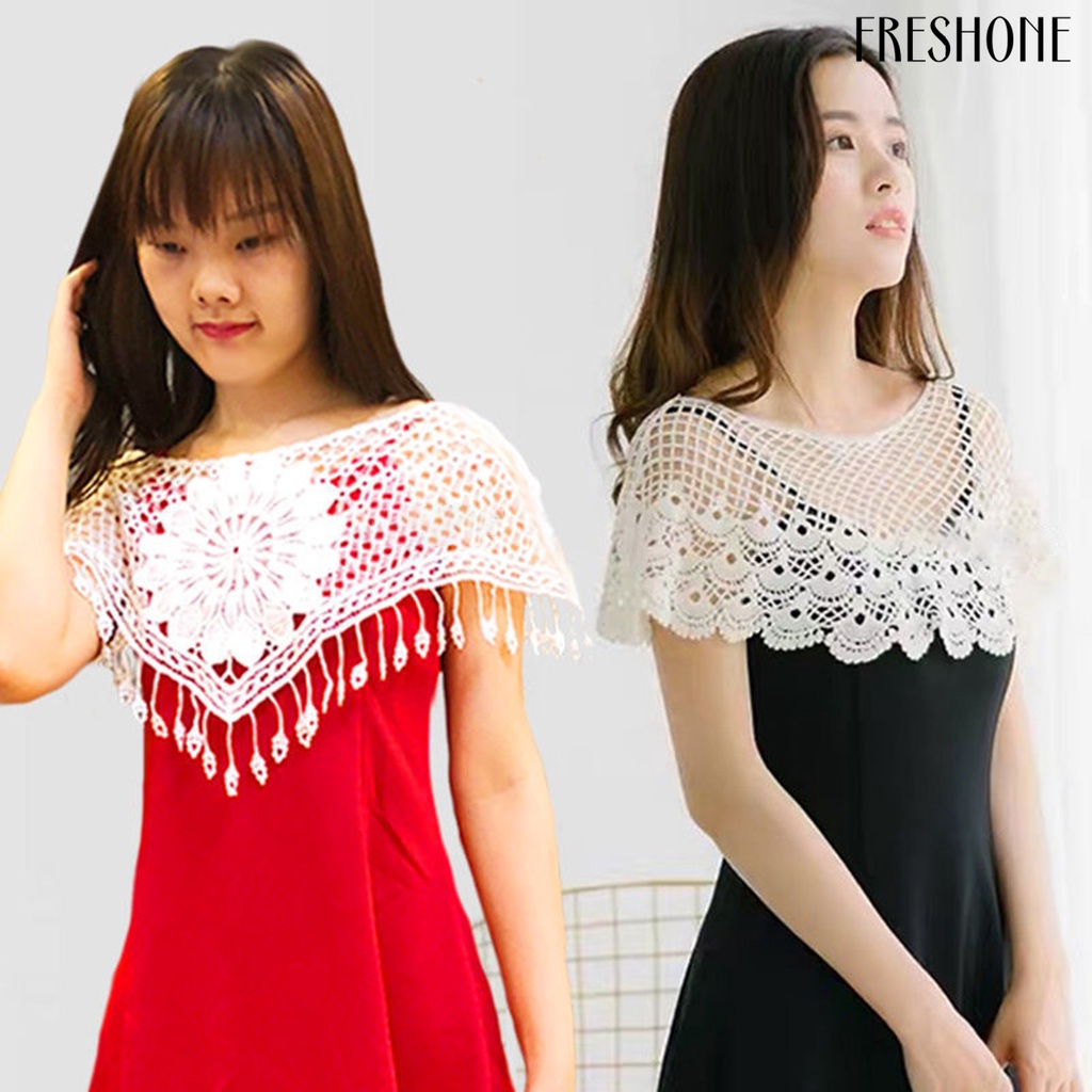 [FISI] เสื้อคลุมไหล่ ผ้าลูกไม้ซีทรู แบบบาง ระบายอากาศ น้ําหนักเบา เข้ากับทุกการแต่งกาย สําหรับผู้หญิง