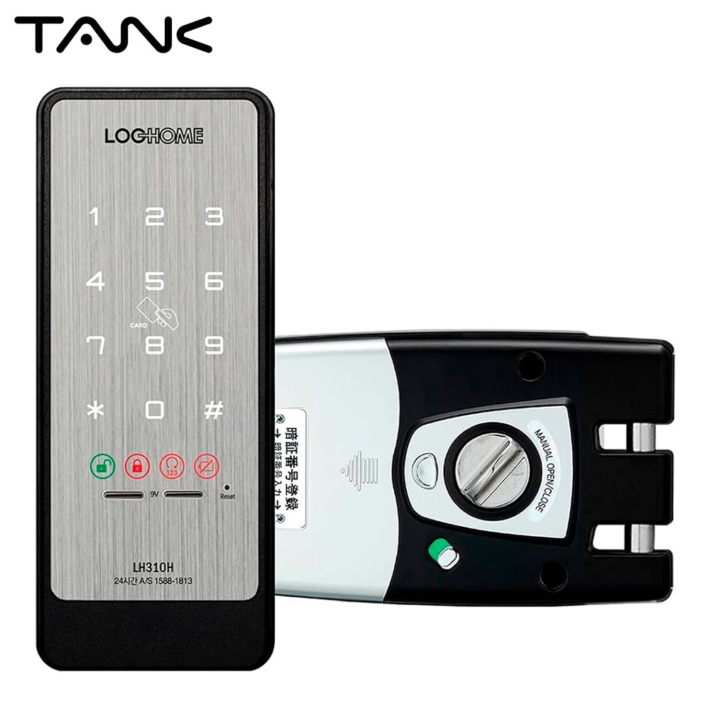 TANK Korea Loghome LH310H Push-Pull Slide Digital Door Lock Smart Gate Security