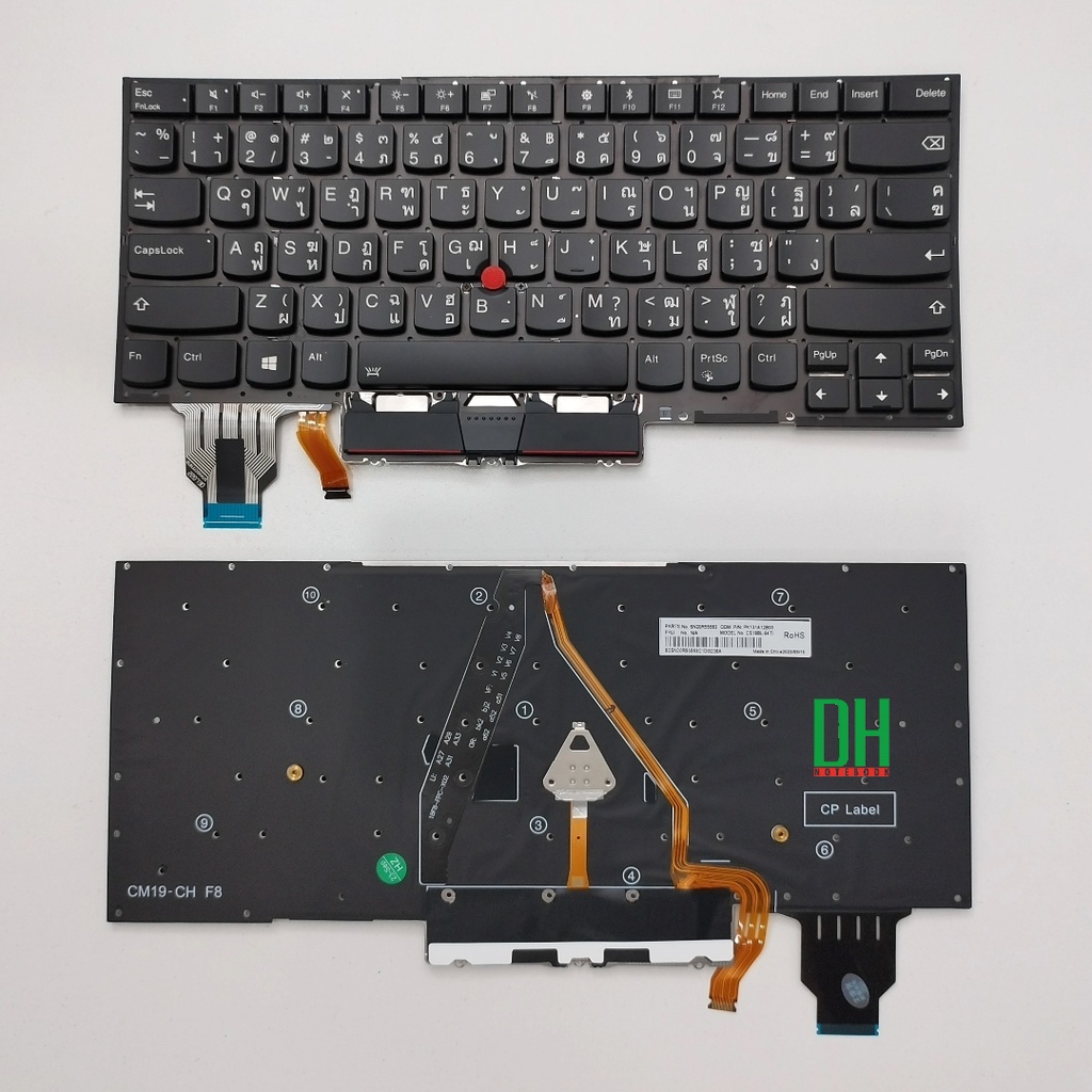 แป้นพิมพ์ คีย์บอร์ดโน๊ตบุ๊ค Lenovo ThinkPad X1 Carbon 7th Gen Type 20QD, 20QE, 2