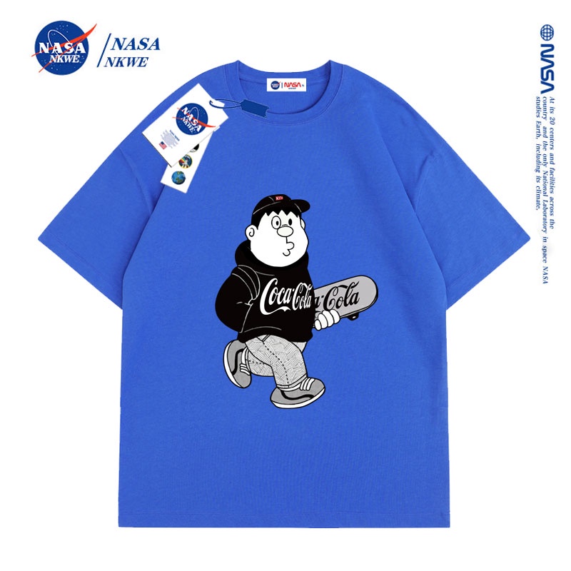 Ns เสื้อยืดแขนสั้น ผ้าฝ้าย ทรงหลวม สไตล์ฝรั่งเศส สําหรับผู้ชาย และผู้หญิง