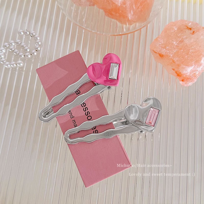 กิ๊บติดผมโลหะ ประดับเพชร คุณภาพสูง สําหรับผู้หญิง 2023 - รูปที่ 5