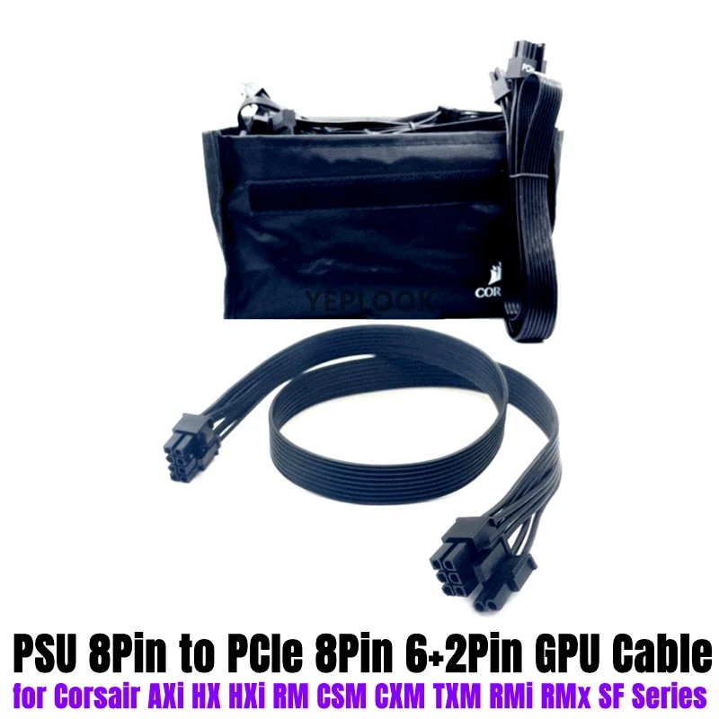 CORSAIR PCIe 8Pin ถึง 6+2Pin GPU สายไฟสําหรับ CX450M CX500M CX550M CX600M CX650M CX750M CX850M Modul