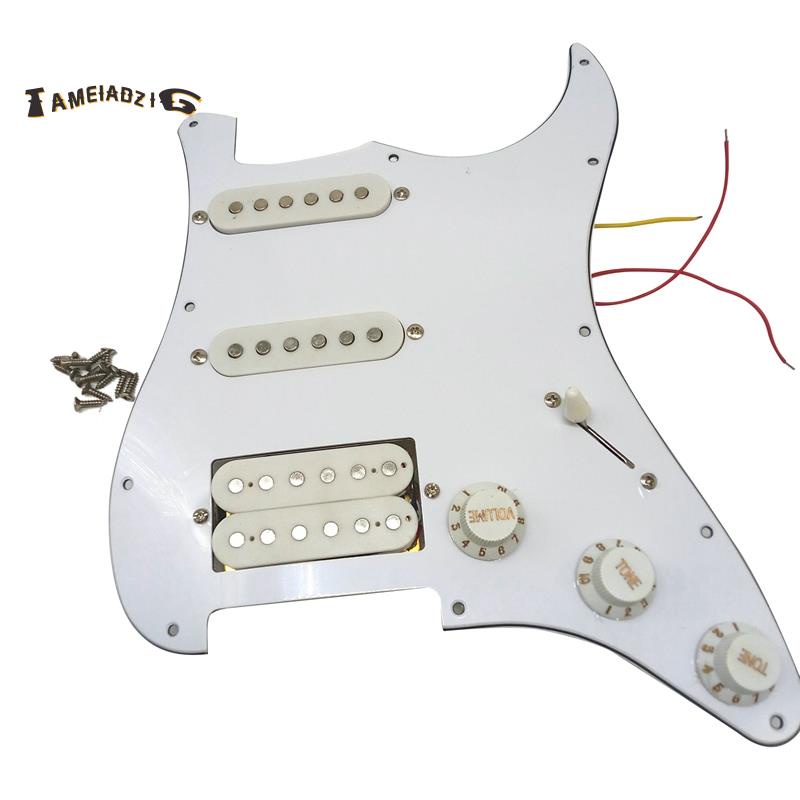 ⭐ปิ๊กการ์ดกีตาร์ไฟฟ้า 11 หลุม SSH สีขาว