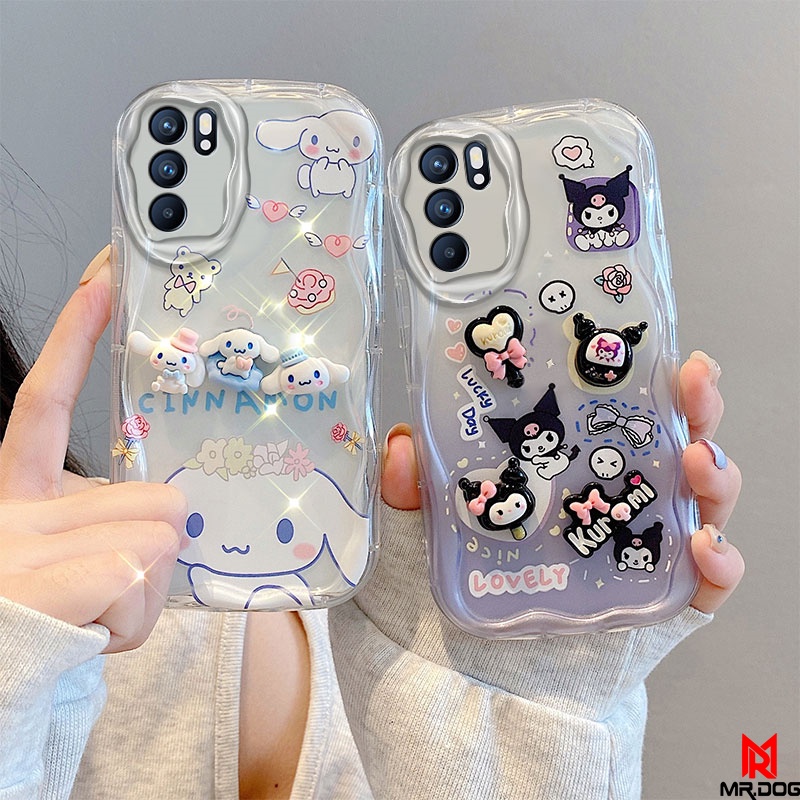 เคส Oppo RENO 6Z 5G RENO 6 5G ตุ๊กตาสามมิติ สีใส การ์ตูน กรณีป้องกันโทรศัพท์มือถือ TY5