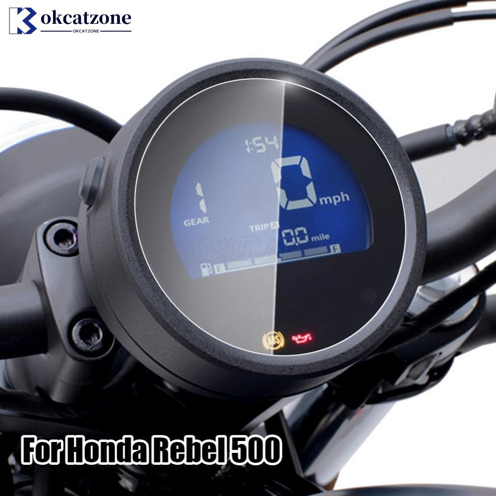 Okcatzone ฟิล์ม TPU ป้องกันรอยขีดข่วนหน้าจอแดชบอร์ดรถจักรยานยนต์ สําหรับ Honda Rebel 500 CM500 CMX500 2020-2022 M6V8 2 ชิ้น