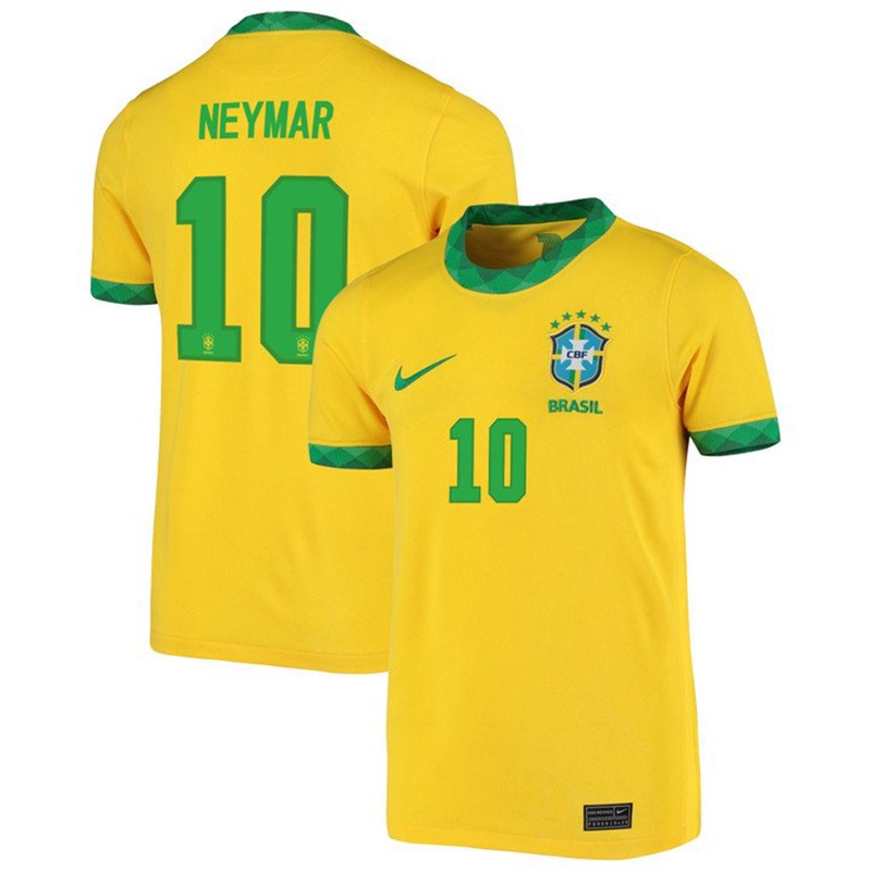 เสื้อกีฬาแขนสั้น ลายทีมชาติบราซิล 2023 Qatar World Cup Neymar #10 #11 #12 #14 เสื้อยืด เสื้อกีฬา สีทอง แฟชั่นฤดูร้อน สําหรับผู้ชาย และผู้หญิง