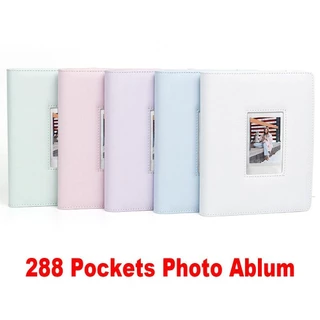 อัลบั้มรูปกล้องทันที, 288 กระเป๋าตั๋วโรงภาพยนตร์ 3 นิ้วที่เก็บรูปภาพ, การ์ดหนัง PU ความจุขนาดใหญ่สําหรับ Fujifilm Instax Mini 12/11/9