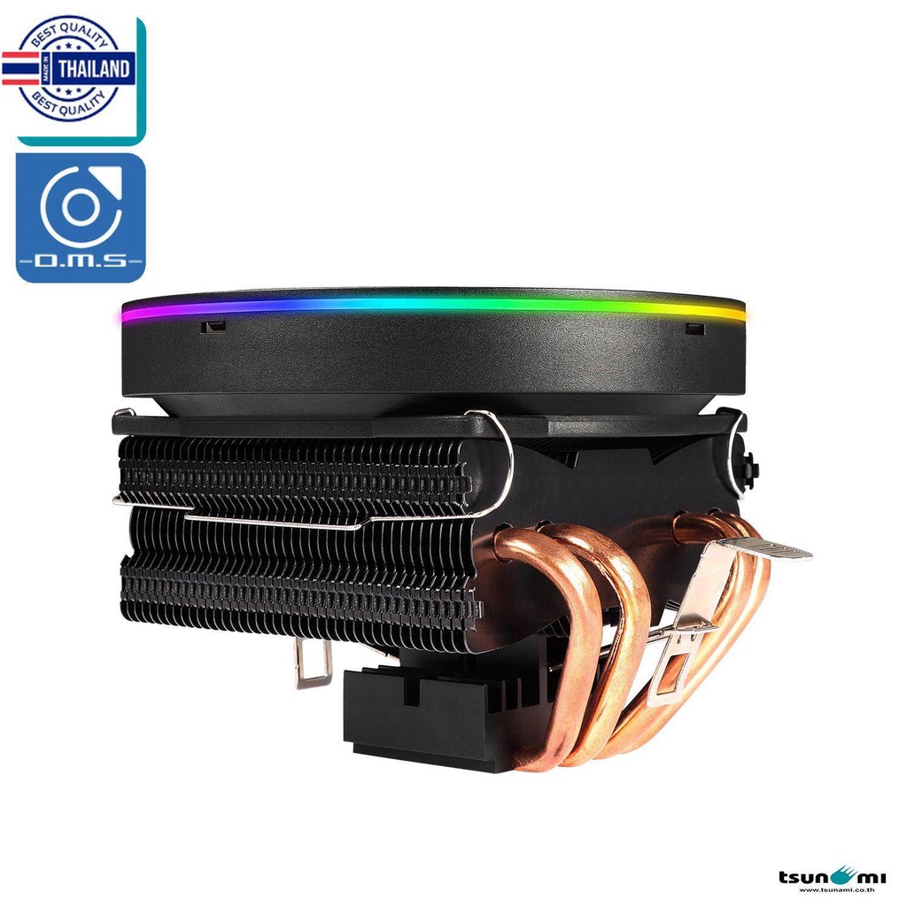 ซีพียูคูลเลอร์ Tsunami THQ-1000 DMS System 120W Downblow Design CPU Cooler AMD/INTEL รัประกันสินค้า 