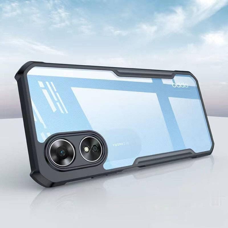 เคส Oppo A60 / A59 / A58 / A57 / A54 / A38 / A36 / A18 / A16 / A15 / A12 สำหรับออปโป้ ขอบดำหลังใส กั