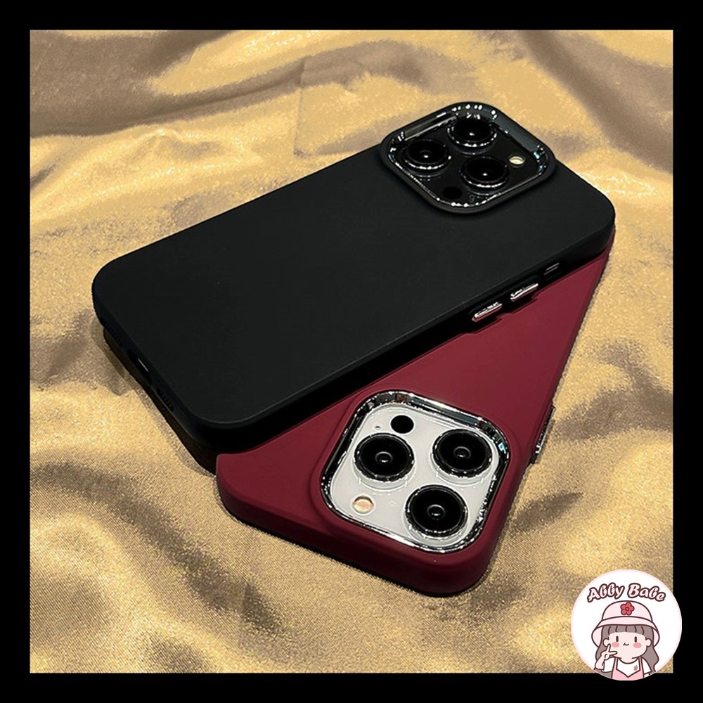 เคสโทรศัพท์มือถือ TPU แบบนิ่ม ผิวด้าน ป้องกันเลนส์กล้อง กันสิ่งสกปรก สีดํามันวาว เหมาะกับฤดูร้อน สําหรับ IPhone 15 Pro 14 13 12 11 Pro Max X 7Plus