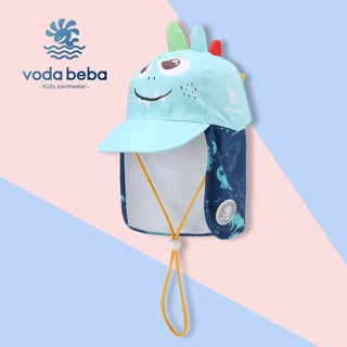 VODA BEBA หมวกกันแดดเด็ก หมวกว่ายน้ำเด็ก แบบมีที่บังบริเวณหน้าและคอ บังแดด กันแดด สําหรับเด็ก UPF 50+หมวกกันแดดผู้ชาย