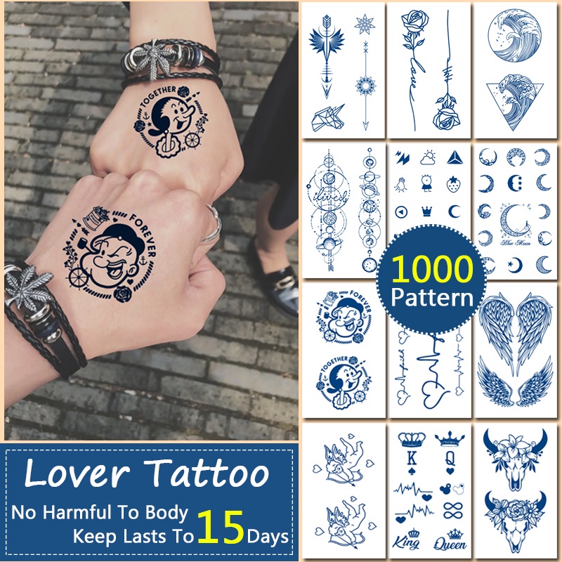 【WOOW】สติกเกอร์รอยสักชั่วคราว กันน้ํา ติดทนนาน 15 วัน