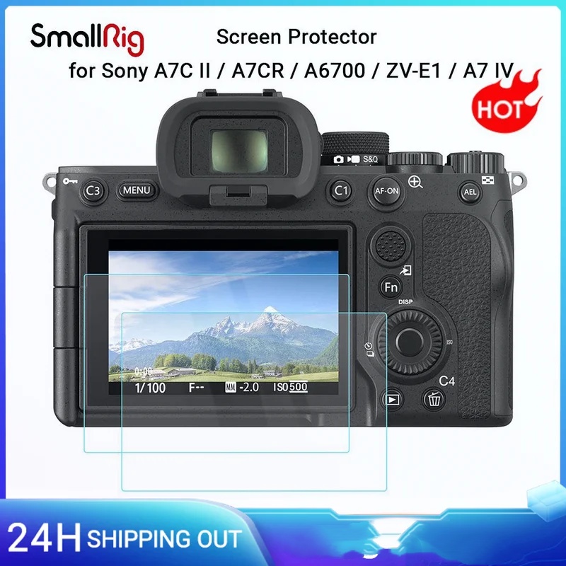 SmallRig ป้องกันหน้าจอสําหรับ Sony Alpha 7C II / A7CR / A6700 / ZV-E1 / A7 IV 0.4 มม.กระจกนิรภัยบางเ