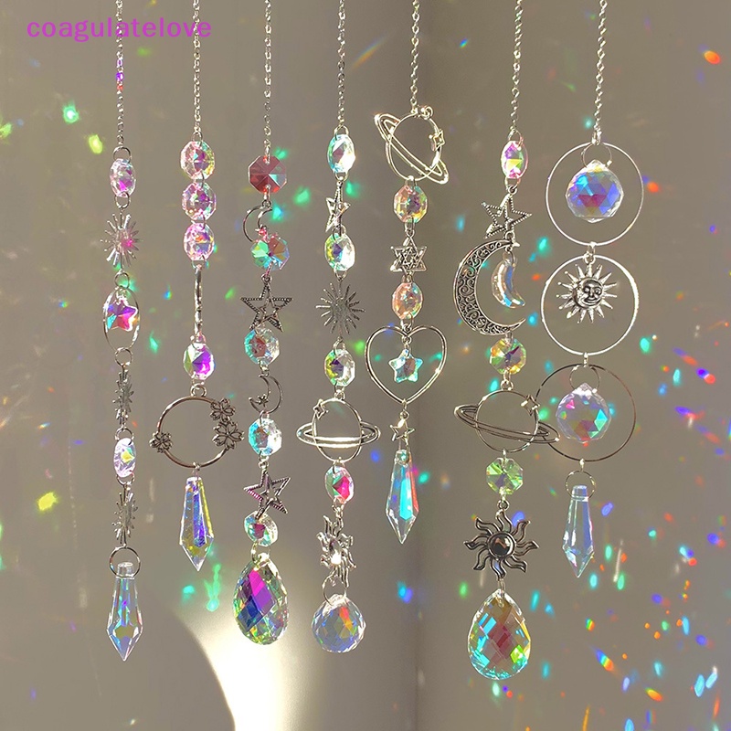 Coagulatelove จี้คริสตัล Garden Suncatcher กระดิ่งลม Rain Prism คริสตัลสําหรับตกแต่งหน้าต่าง [HOT]