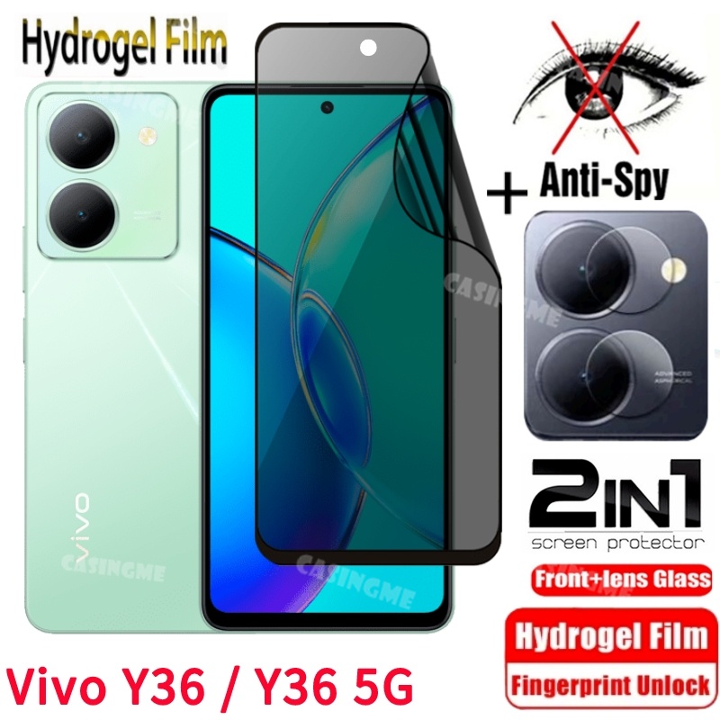 Vivo Y36 5G 2023 ฟิล์มไฮโดรเจลนิ่ม ป้องกันหน้าจอ ป้องกันการแอบมอง เพื่อความเป็นส่วนตัว สําหรับ Vivo Y36 36Y Y 36 VivoY36 Y27 4G 5G 2023 ฟิล์มป้องกันกล้องด้านหลัง