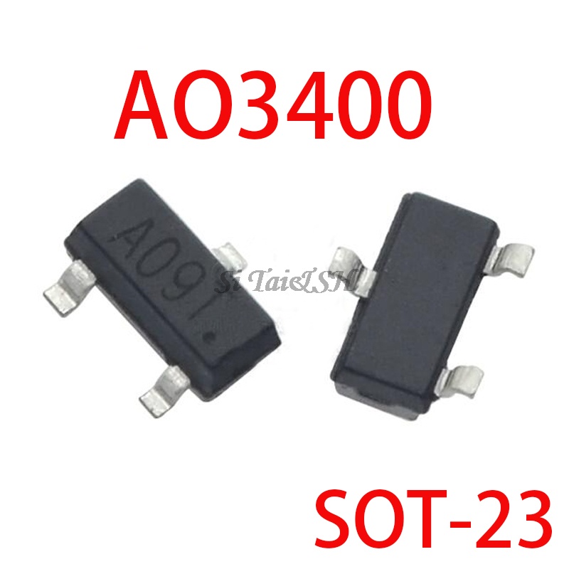 50PCS AO3400 SOT23 AO3400A SOT-23 A09T SOT ทรานซิสเตอร์ MOS FET ใหม่