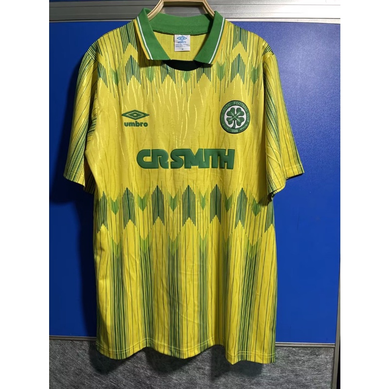 เสื้อกีฬาแขนสั้น ลายทีมชาติฟุตบอล Celtics Away 1989-91 Celtics Away สไตล์วินเทจ แห้งเร็ว สําหรับผู้ชาย ไซซ์ S-XXL