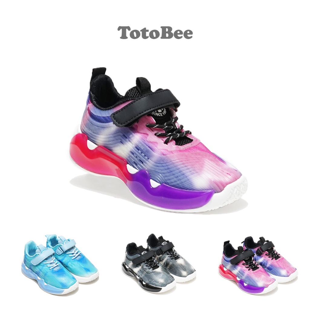 Sporty Basketball Ball Origin Import Shoes Magic Gum รองเท้าผ้าใบเด็ก