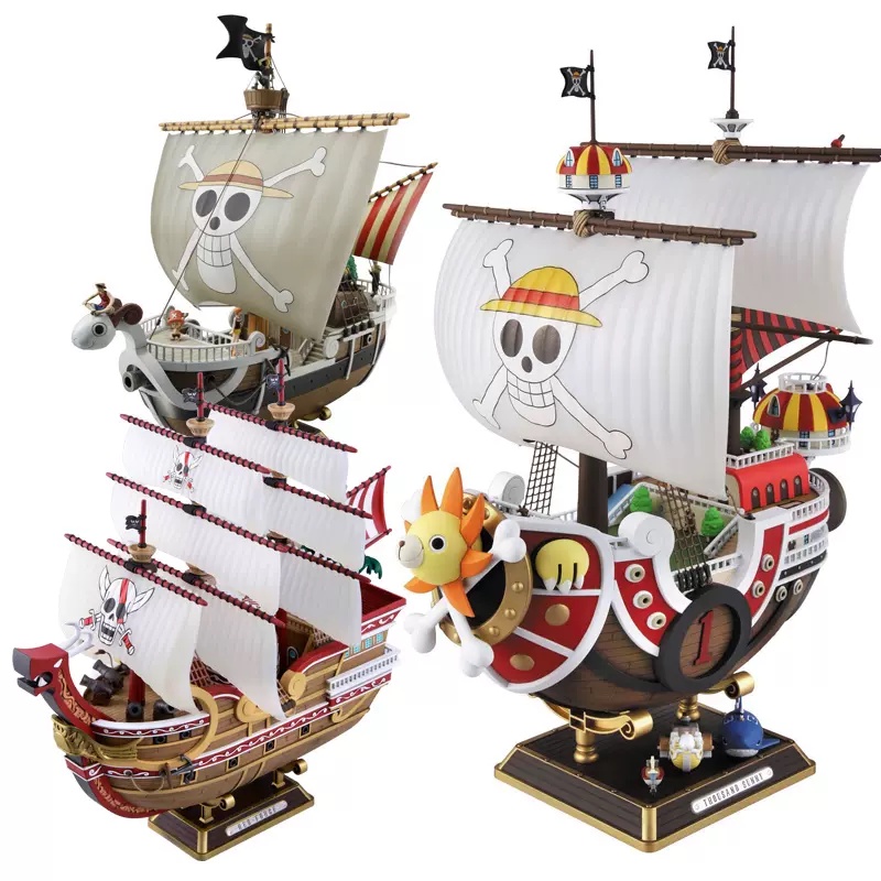 ONE PIECE ใหม่ WORLD THOUSAND SUNNY PIRATE SHIP DIY รุ่น