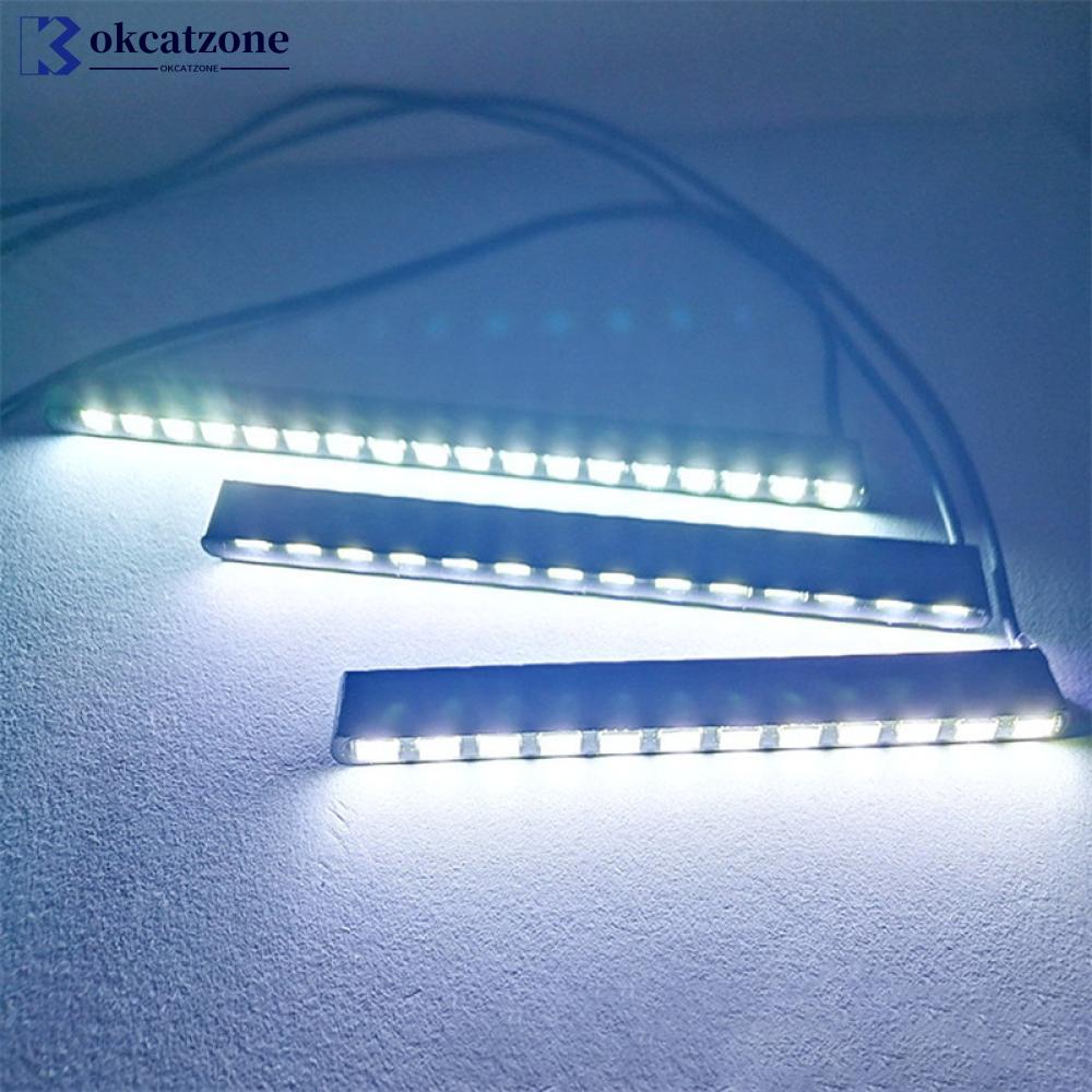 Okcatzone แถบไฟตัดหมอก LED DRL 7030 SMD 12 14 18 ดวง I3J8 สําหรับรถยนต์ 1 ชิ้น