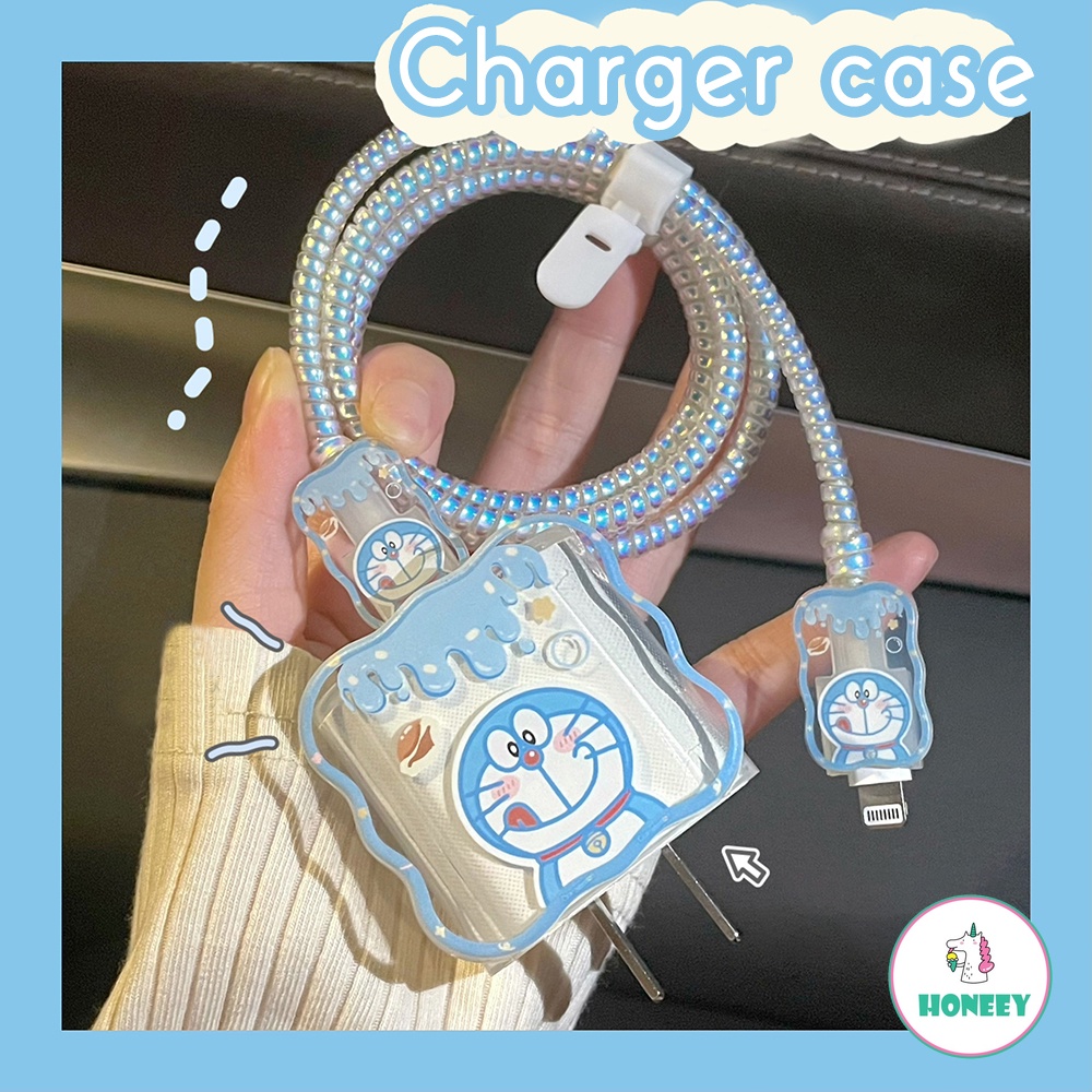 เคสซิลิโคน ลายการ์ตูนโดราเอมอนน่ารัก สําหรับ Apple iPhone 18W 20W