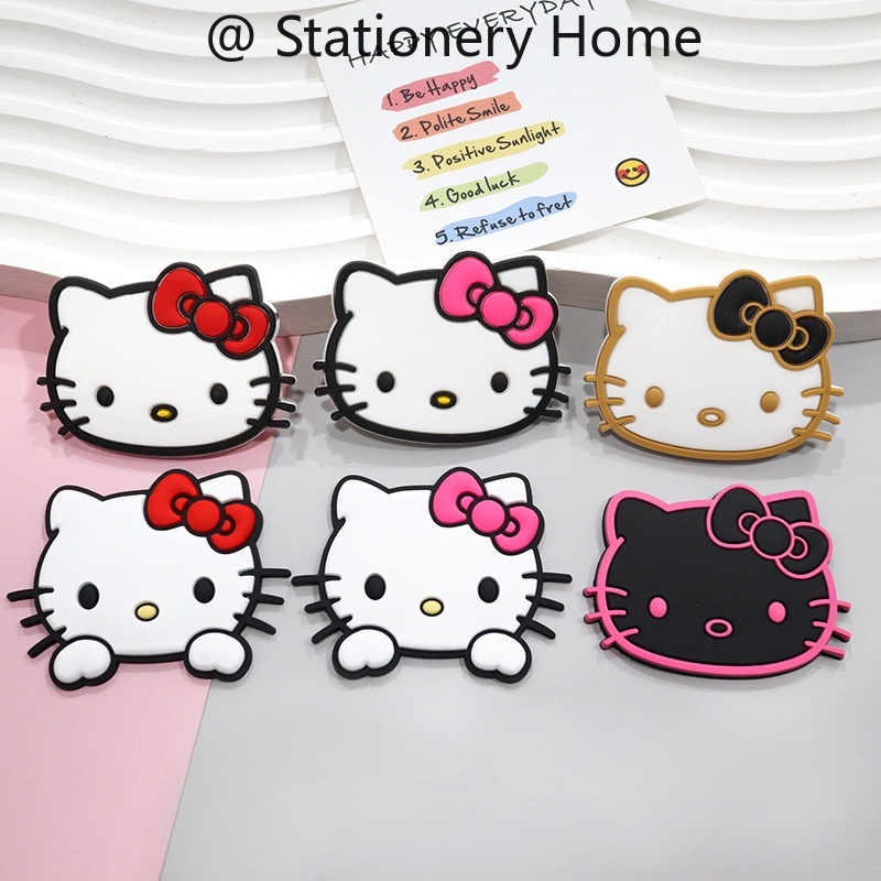 Sanrio KT สติกเกอร์แม่เหล็ก ลาย Hello Kitty 3D สําหรับติดตกแต่งตู้เย็น