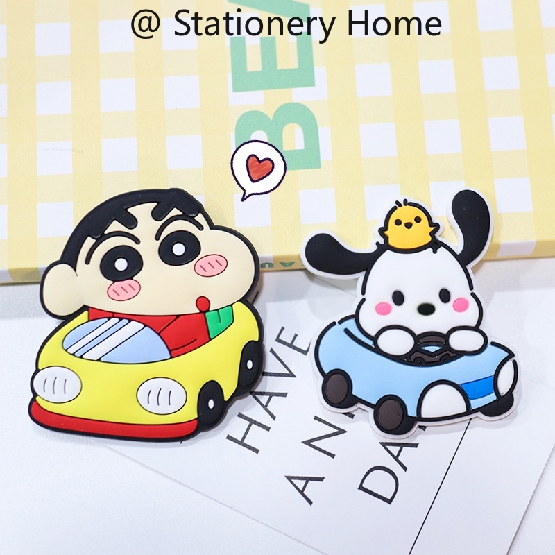สติกเกอร์แม่เหล็ก PVC ซิลิโคนนิ่ม ลายการ์ตูนสุนัขชินจัง 3D แบบสร้างสรรค์ สําหรับตกแต่งตู้เย็น