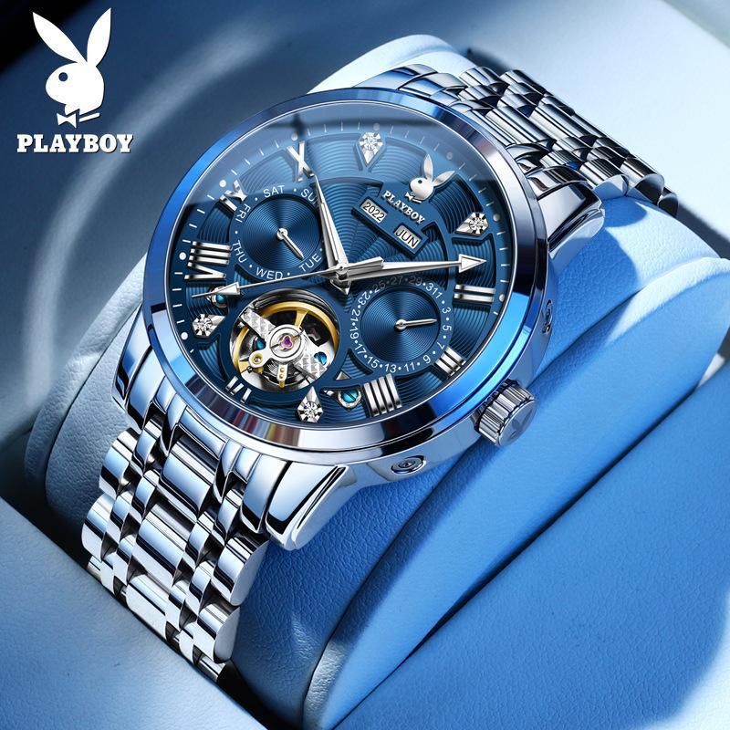 [พร้อมส่ง] Playboy 3045 นาฬิกาข้อมืออัตโนมัติ กันน้ํา คุณภาพสูง สําหรับผู้ชาย
