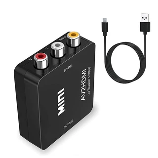 Av2hdmi ตัวแปลงสาย หัวแปลง AV To HDMI Converter (1080P) ตัวแปลงสัญญาณภาพและเสียงจาก AV เป็น HDMI / RCA To HDMI / D-PHONE