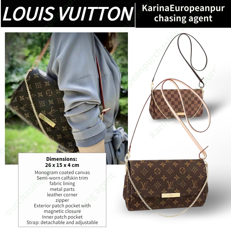 1 หลุยส์ วิตตองLouis Vuitton FAVORITE Women/Shoulder Bag กระเป๋าโซ่/กระเป๋าคลัทช์