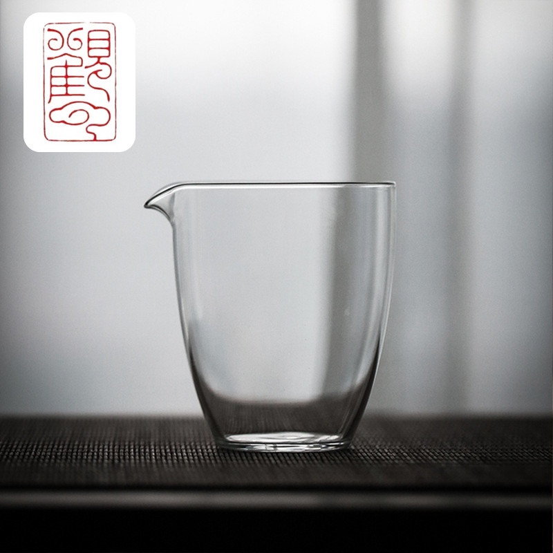 [Guanyun] Hejian ชุดถ้วยชา แบบหนา ทนความร้อนสูง สีโปร่งใส สําหรับผู้ชาย