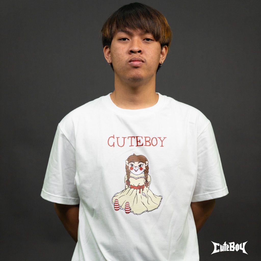 แฟชั่นใหม่ล่าสุด CuteBoy Shop   เสื้อยืดโอเวอร์ไซซ์ ผ้าคอตตอน 100% ลาย Annagle