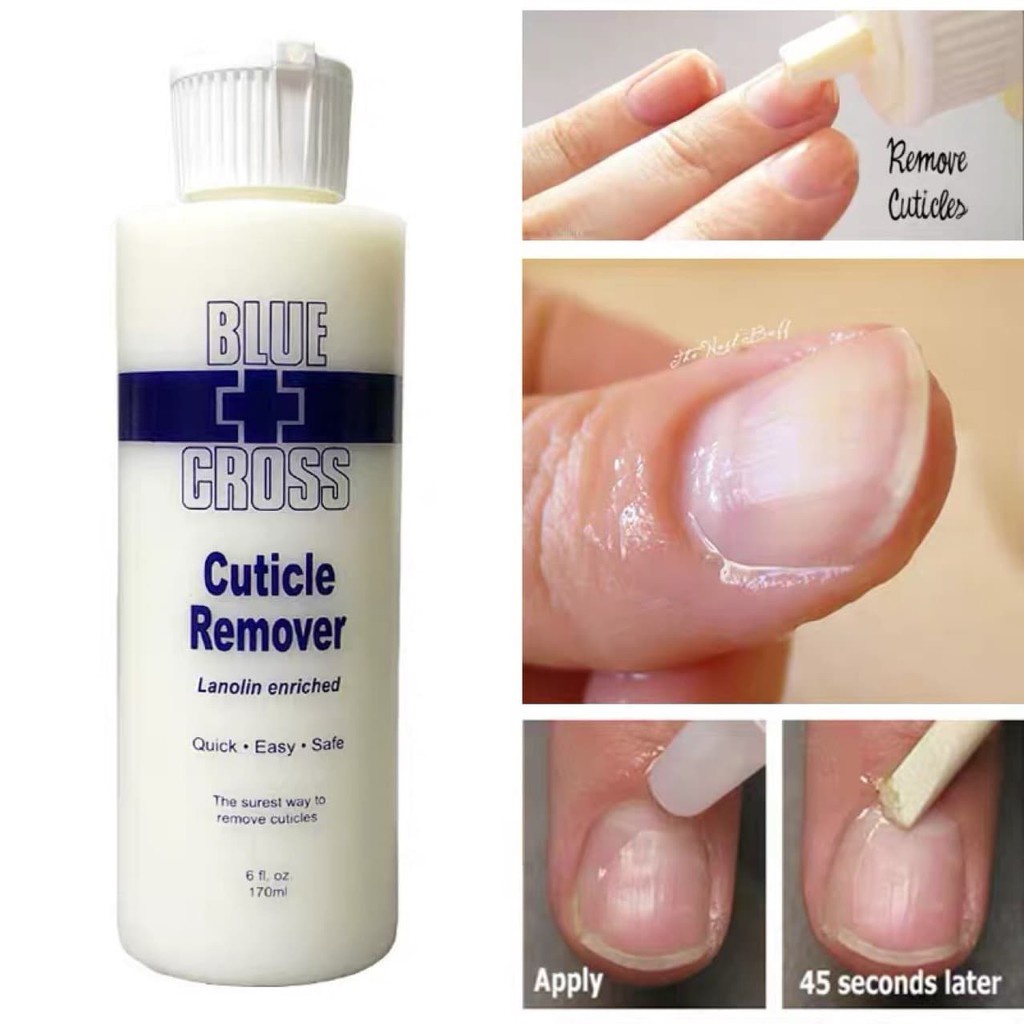น้ำยาตัดหนังเล็บ 177ml. น้ำยาหนังนุ่ม ครีมตัดหนัง BLUE CROSS Cuticle remover