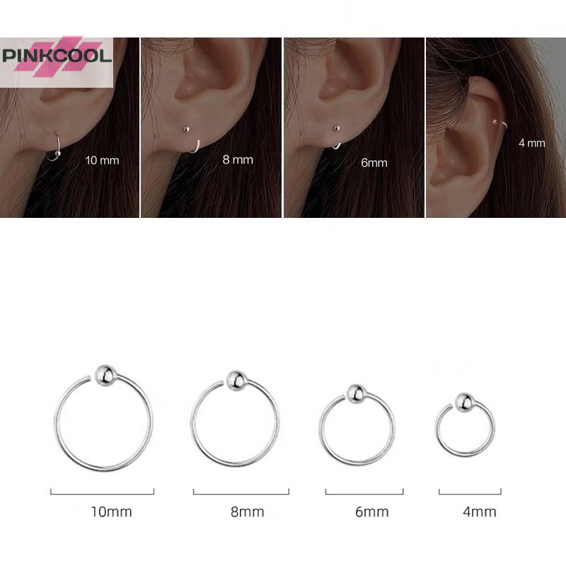 Pinkcool มินิมอล ผู้หญิง ห่วง ต่างหู ขนาดเล็ก กระดูกหู หัวเข็มขัด เครื่องประดับ ที่เรียบง่าย กระดูกหู ต่างหูเล็บ สําหรับผู้หญิง ห่วงหู เครื่องประดับแฟชั่น ขายดี
