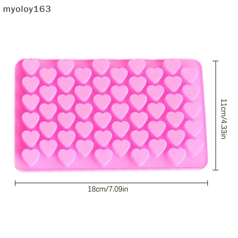 Myoloy Heart ช็อกโกแลตแม่พิมพ์ 55 หลุมซิลิโคนแม่พิมพ์ช็อคโกแลต Diy หัวใจสําหรับ Donuts ValenteS Day Party Baking Mold TH - รูปที่ 4