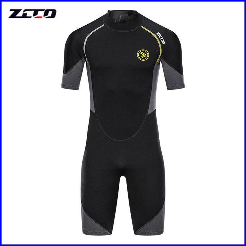พร้อมส่ง ZCCO ชุดเวทสูท แขนสั้น เนื้อแมงกะพรุน มีซิป กันความเย็น 1.5 มม. สําหรับผู้ชาย