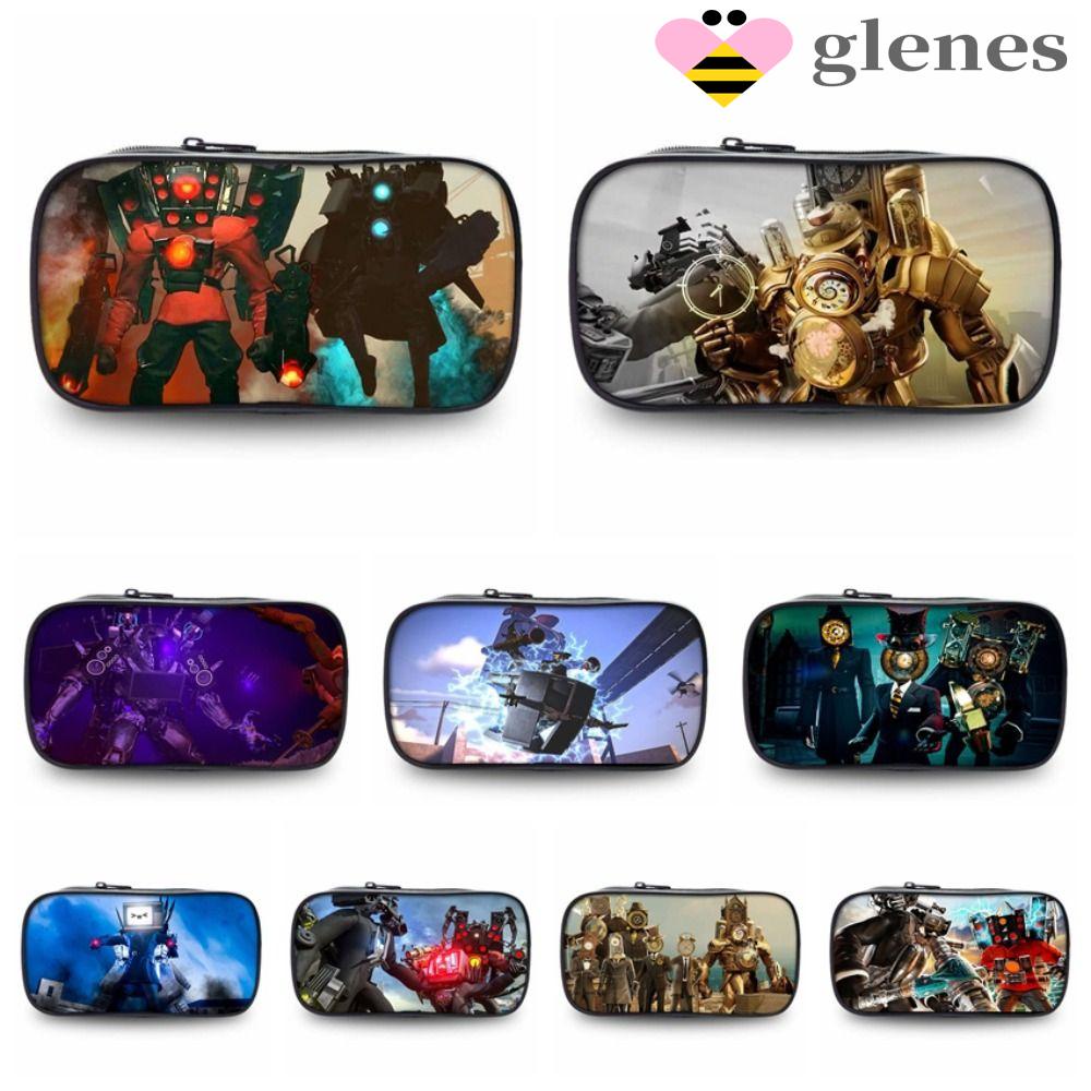 Glenes กระเป๋าดินสอ ลายผู้ชายชักโครก Titan Clock Man Skibidi มีซิป เหมาะกับของขวัญ สําหรับเด็ก
