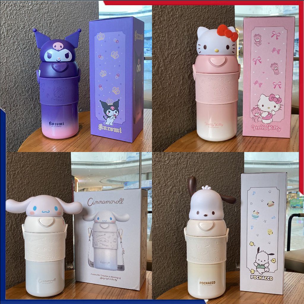 SANRIO กระติกน้ําร้อน สเตนเลส 316 ลายการ์ตูน Kuromi My Melody Hello Kitty น่ารัก ขนาด 560 มล.