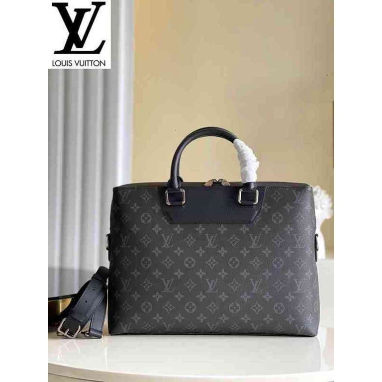หลุยส์วิตตอง Louis Vuitton กระเป๋า lv m44222 odyssey briefcase ผู้ชายกระเป๋าถือหนังแท้กระเป๋าสะพายกระเป๋าเป้สะพายหลัง 1w