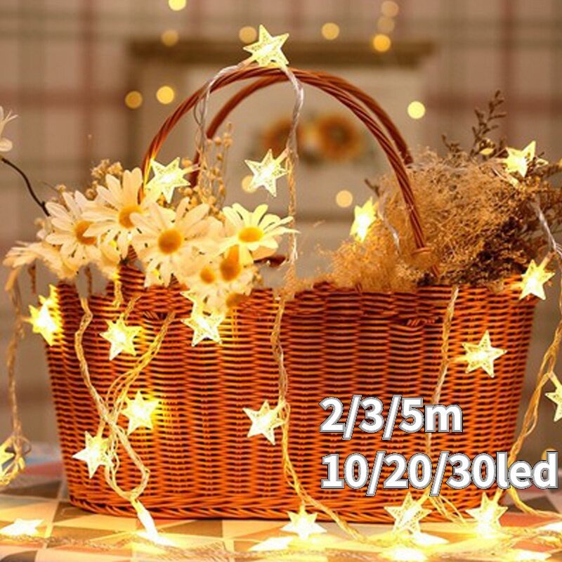 【BUYBUYTECH】พร้อมส่ง ไฟตกแต่ง LED ประดับดาว USB ไฟดาว ตกแต่งห้องนอน คริสต์มาสส 2/3/5 เมตร