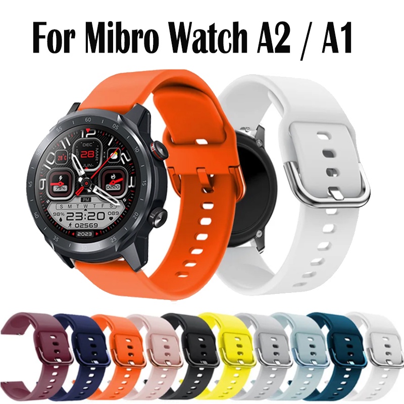 Mibro A2 สายนาฬิกาข้อมือซิลิโคน สําหรับ Mibro Watch A1 A2 Smart Watch สายซิลิโคน